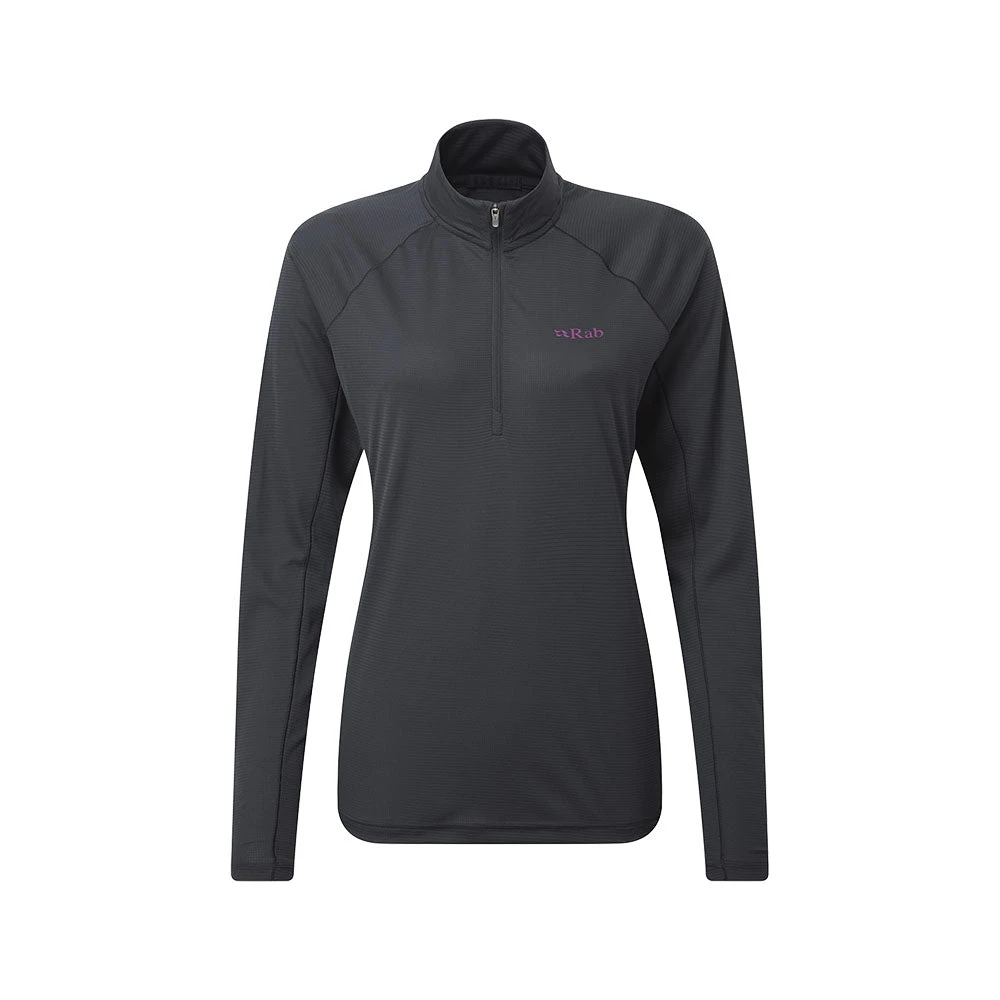 Rab Pulse LS Zip Women's Ebony 2 Rab Pulse LS Zip Women's Ebony - Image 2