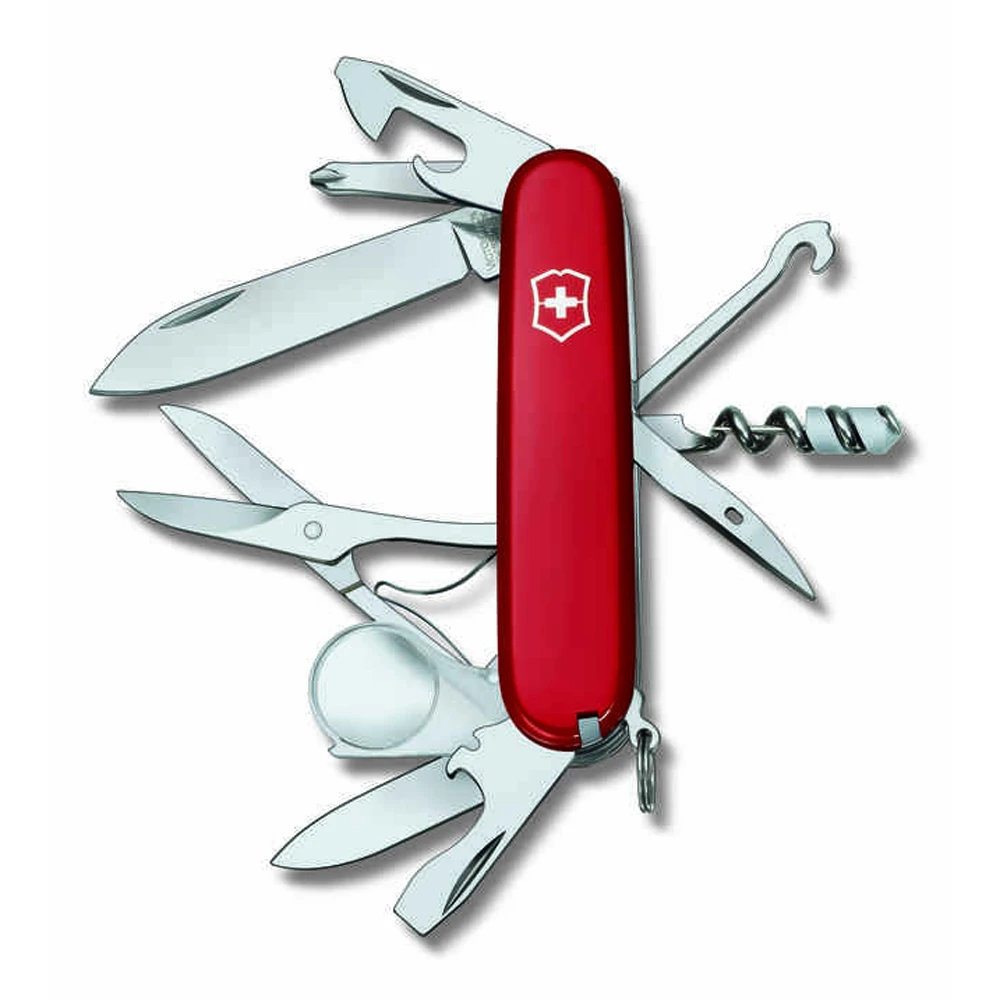 Victorinox Explorer - Red Medium Pocket Knife With Magnifying Glass 2 Victorinox Explorer - Red Medium Pocket Knife With Magnifying Glass - Image 2
