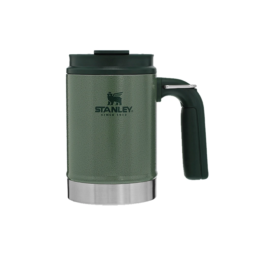 Stanley Classic Vacuum Steel Camp Mug 16oz Hammertone Green 1 Stanley Classic Vacuum Steel Camp Mug 16oz Hammertone Green