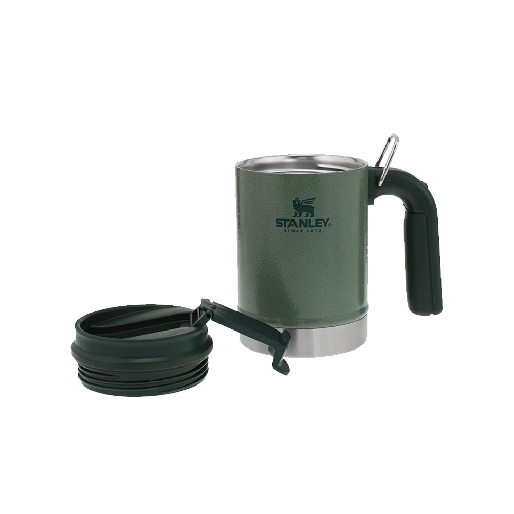 Stanley Classic Vacuum Steel Camp Mug 16oz Hammertone Green 6 Stanley Classic Vacuum Steel Camp Mug 16oz Hammertone Green - Image 6