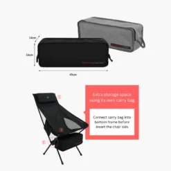 KZM Schwyz High Lightweight Chair Black 19 KZM Schwyz High Lightweight Chair Black -Trail Camp Shop 11 50f4835c a2cd 4640 89a6 b3b912b35f04