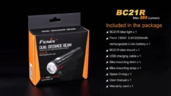 Fenix BC21R USB Rechargable Bicycle Light 880 Lumens -Trail Camp Shop 17 BC21R 93185.1450900824