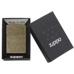 Zippo 201FB Antique Brass - Refillable Windproof Lighter -Trail Camp Shop 201FB 2