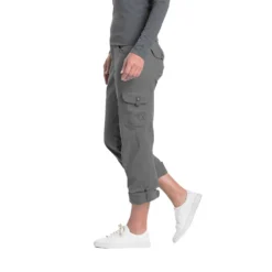 Kuhl W's Kontra Cargo Pant - Carbon -Trail Camp Shop 6065 splas roll up carbon rolled side cc pdp photo