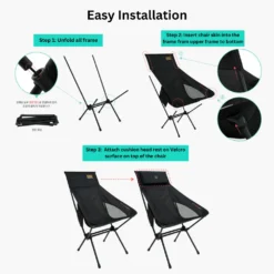 KZM Schwyz High Lightweight Chair Black 21 KZM Schwyz High Lightweight Chair Black -Trail Camp Shop 9 2b94585e 386c 42e2 957d 645c3d890cc3