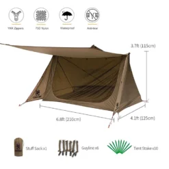 OneTigris Backwoods Bungalow Ultralight Bushcraft Shelter - OD Green -Trail Camp Shop CE BHS02 CB 04 f78a36d6 d33b 4eaa 8ed4 374a771a0398