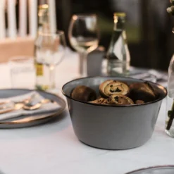 Barebones Enamel Mixing Bowl Slate - Set Of 2 -Trail Camp Shop CKW 378 06