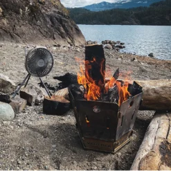 [Limited Edition] Black Claymore Fan V600+ With Pouch -Trail Camp Shop CLFN V610BK P 02