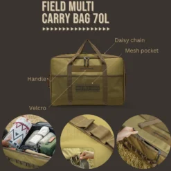 KZM Field Multi Carry Bag 70L & 80L -Trail Camp Shop Features 70L