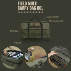 KZM Field Multi Carry Bag 70L & 80L -Trail Camp Shop Features 80L