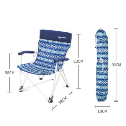 Hewolf Folding Chair Blue Wave -Trail Camp Shop J1862 7