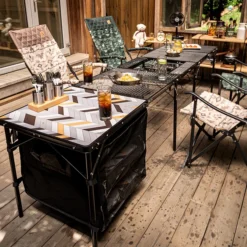 KZM Union Iron Mesh Cabinet 2 Folding Table -Trail Camp Shop K20T3U004 5 600x600 fa5f8b1a 7e53 440c a693 7a5e3b08ebcf