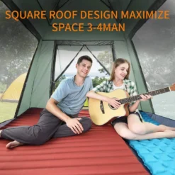 Hewolf Auto 3-4 Person Tent - Green -Trail Camp Shop MON 1654 GRN 12