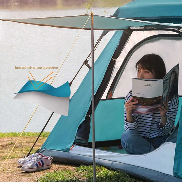 Hewolf Auto 4 Person Tent Teal 4 Hewolf Auto 4 Person Tent Teal - Image 4