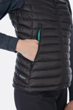 Rab Microlight Vest Women's Black/Seaglass 9 Rab Microlight Vest Women's Black/Seaglass -Trail Camp Shop qda 97 pic04