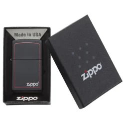 Zippo 218ZB Classic Black And Red Zippo - Refillable Windproof Lighter -Trail Camp Shop zippo 218zb 2