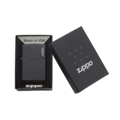 Zippo 218ZL Black Matte With Zippo Logo - Refillable Windproof Lighter -Trail Camp Shop zippo 218zl 4
