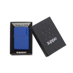 Zippo Royal 229ZL Blue Matte With Zippo Logo - Refillable Windproof Lighter -Trail Camp Shop zippo 229zl 4