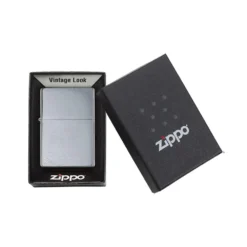 Zippo 230 Brushed Chrome Vintage With Slashes - Refillable Windproof Lighter -Trail Camp Shop zippo 230 4