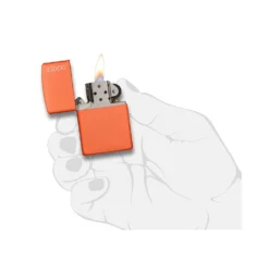 Zippo 231ZL Orange Matte With Zippo Logo - Windproof Lighter -Trail Camp Shop zippo 231ZL 5