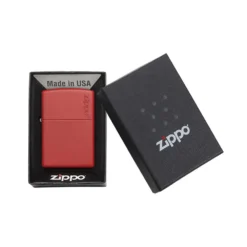 Zippo 233ZL Red Matte With Zippo Logo - Refillable Windproof Lighter -Trail Camp Shop zippo 233zl 4