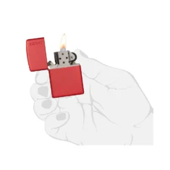 Zippo 233ZL Red Matte With Zippo Logo - Refillable Windproof Lighter -Trail Camp Shop zippo 233zl 5